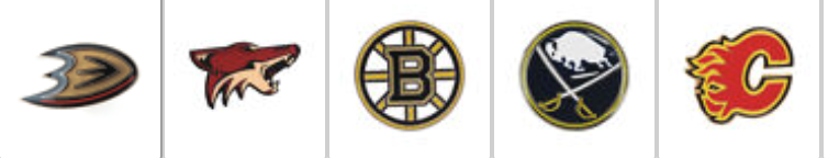 2 PACK NHL Team Logo Lapel Pins Various Teams