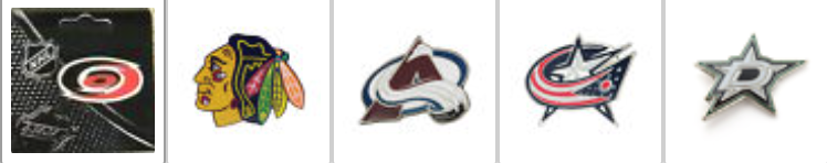 2 PACK NHL Team Logo Lapel Pins Various Teams