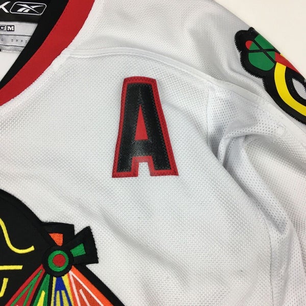 Patrick Sharp Chicago Blackhawks White Away Hockey Jersey Stitched Men's Sz  L