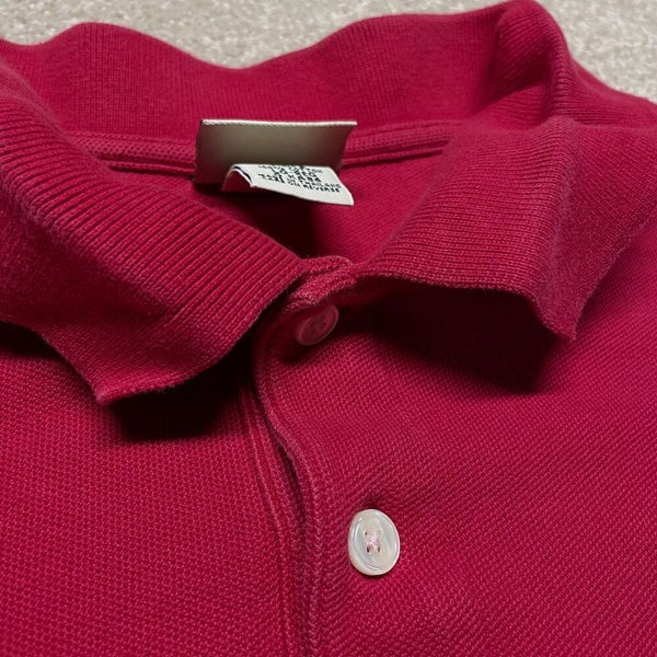 LL Bean Shirt Men Large Polo Red Golf Collared Blank Casual Hike