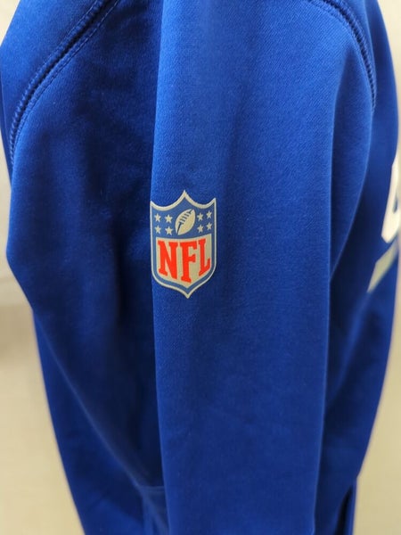 Nike Men's New York Giants Sideline Club Blue Pullover Hoodie