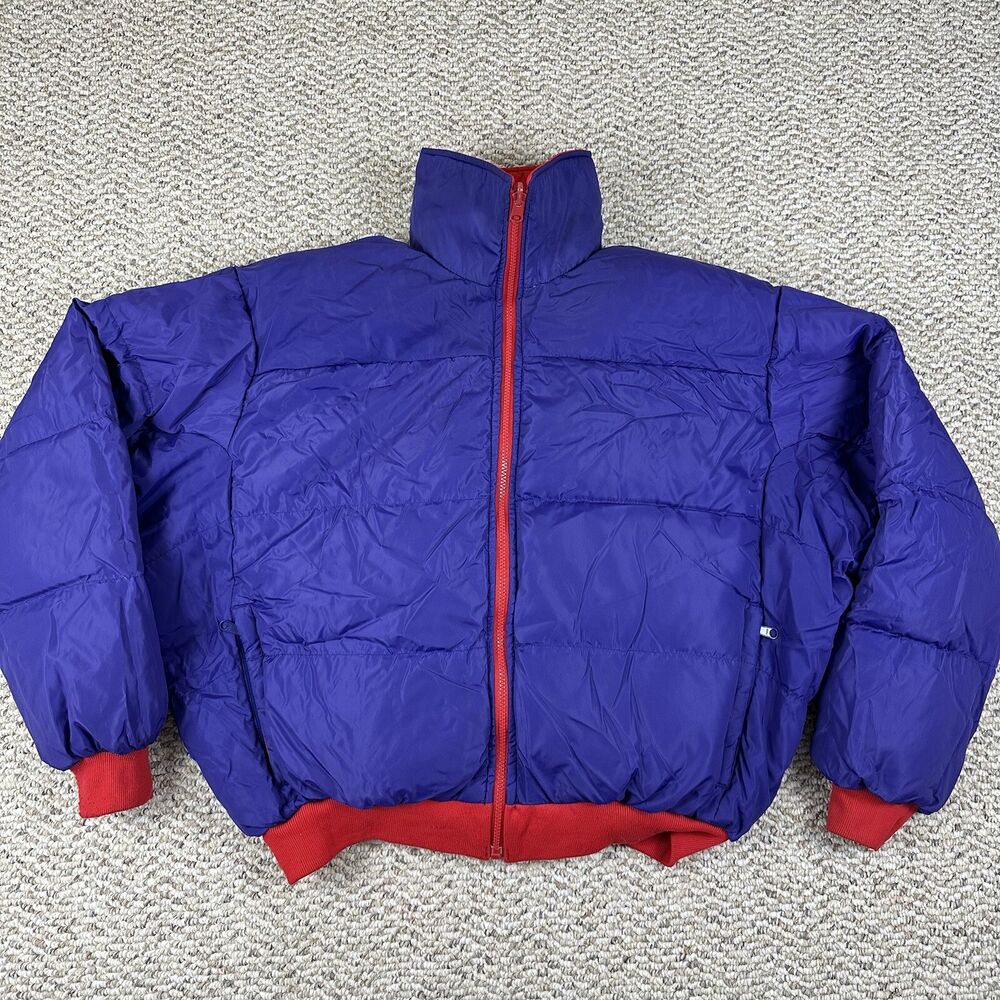 Vintage 1990s Columbia Sportswear Reversible Down Puffer Jacket