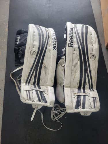 Used Reebok 18k 35" Senior Lg Plus 2" Goalie Leg Pads