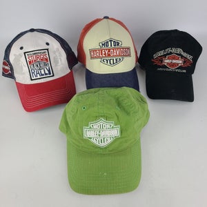 Harley Davidson Motorcycle Hat Lot (4) Trucker Baseball Cap Sturgis logo
