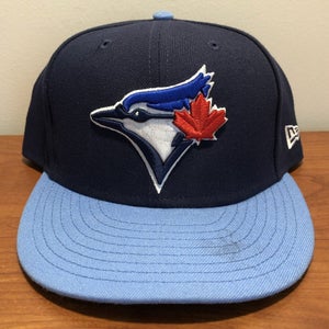 Toronto Blue Jays Hat Baseball Cap Fitted 7 5/8 New Era Blue Vintage MLB