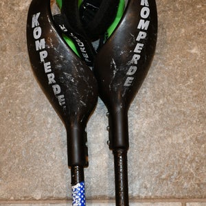 120 used CARBON Komperdell Racing Ski Poles with Profi SL guards SLALOM
