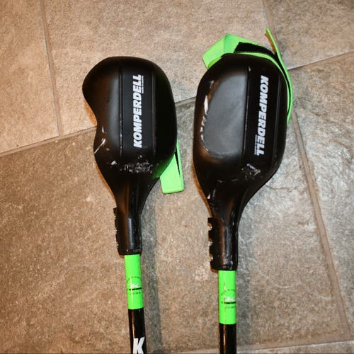 125 used 19mm Alu Komperdell Racing Ski Poles with WC SL guards SLALOM