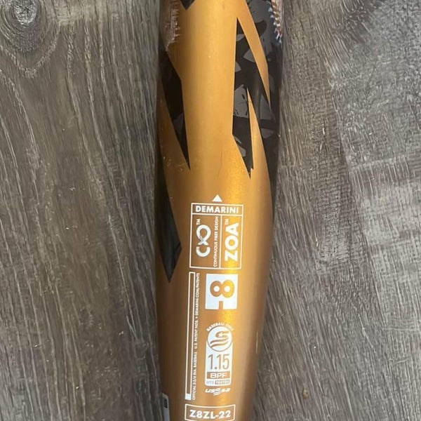 Used USSSA Certified 2022 DeMarini Alloy Zoa Bat (-8) 18 oz 31"