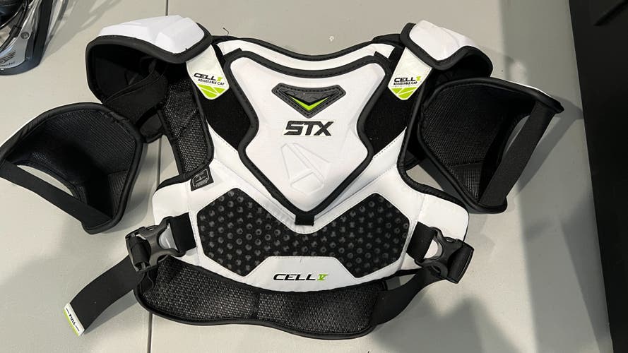 Used Large STX Cell V Shoulder Pads