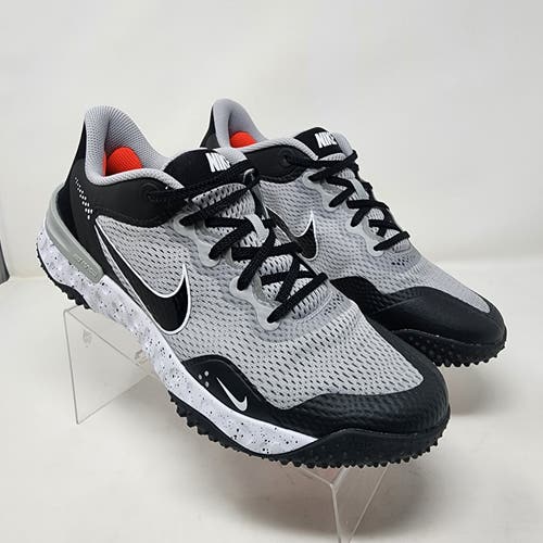 Nike Turf Baseball Shoes Mens 13 Gray Black Alpha Huarache Elite 3 Renew Swoosh
