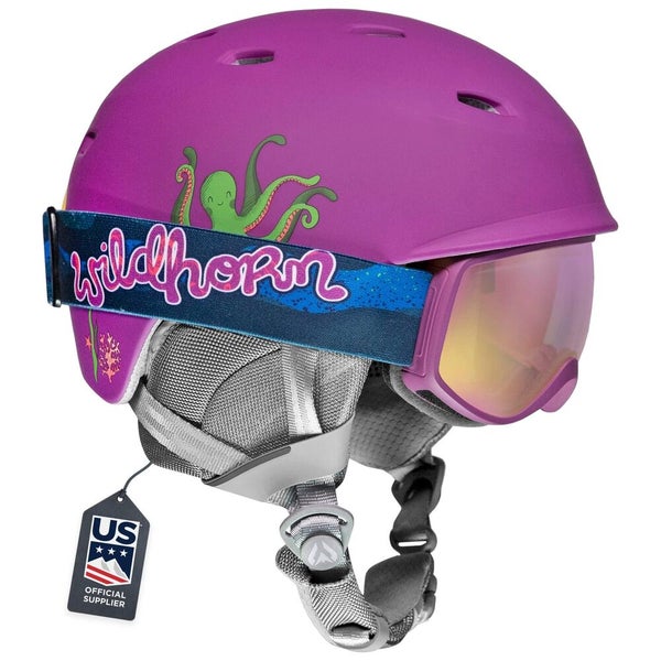 Wildhorn Spire Combo Pack Ski Helmet With Goggles Octopus Plum