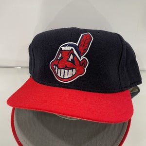 Cleveland Indians Hat Baseball Cap Fitted 7 5/8 New Era Wool Vintage MLB Wahoo