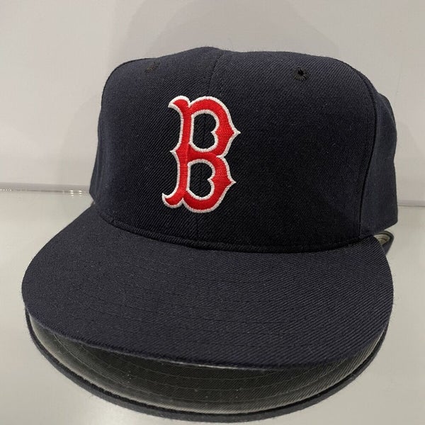 Boston Red Sox Hat Baseball Cap Fitted 7 5/8 New Era Blue Vintage