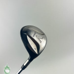 Used RH TaylorMade V-Steel Fairway 3 Wood 15* Stiff Flex Steel Golf Pride Club