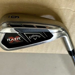 Used Right Handed Callaway RAZR X Tour 6 Iron S300 Stiff Flex Steel Golf Club