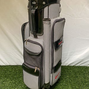 Used Nike Houndstooth Ladies Golf Cart Bag 10-Way Black & White - No Rainhood