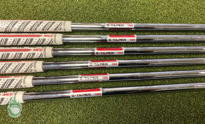 Used KBS Tour $ Taper 130g X-Flex Steel Iron Shafts 4-9 TaperTip .355