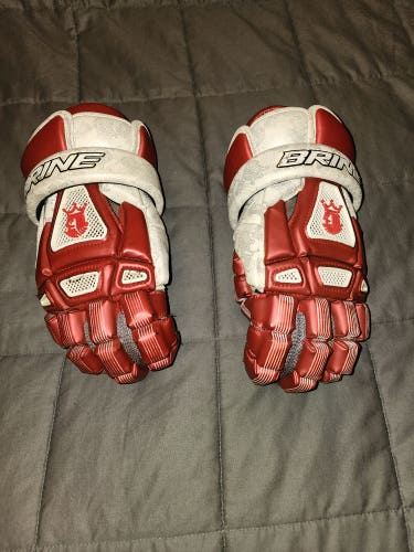 Used Brine King III Lacrosse Gloves 13"