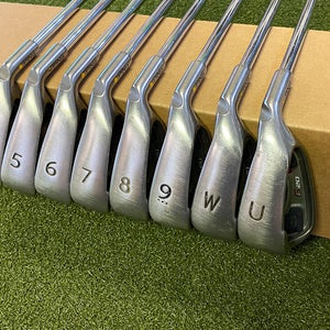 Used RH Ping Yellow Dot G20 Irons 4-PW/UW CFS Stiff Flex Steel Golf Club Set