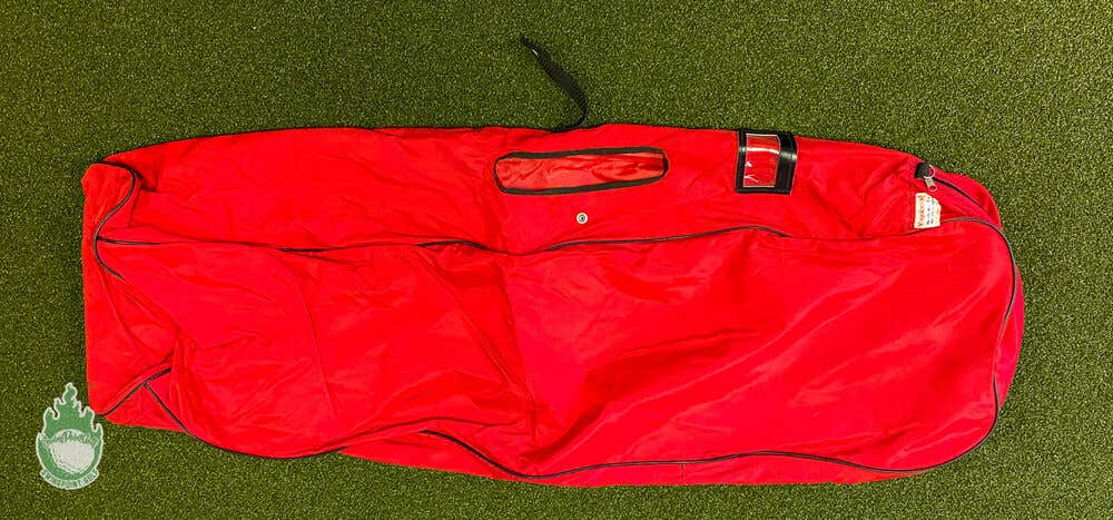 Used Vintage Vagabond Golf Red Fabric Golf Bag Travel Case