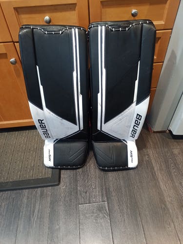 Used 34" Bauer M5 Pro Goalie Leg Pads medium.