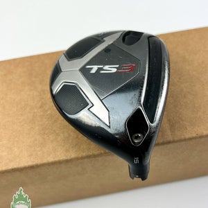 Used Right Handed Titleist TS3 Fairway 3 Wood 15* HEAD ONLY Golf Club