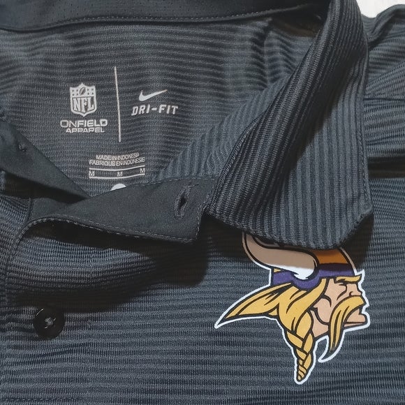 Nike, Shirts, Nike Nfl On Field Minnesota Vikings Polo Tshirt