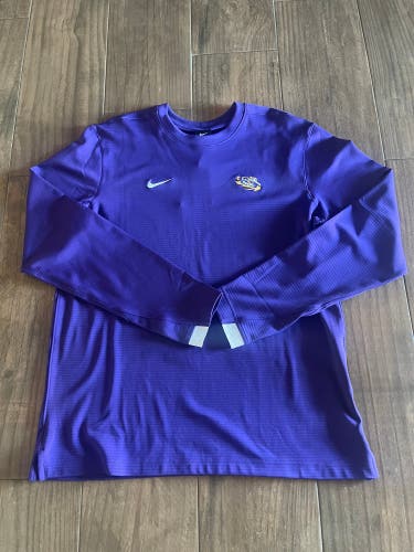 New Nike LSU Tigers Long Sleeve crew top Mens L