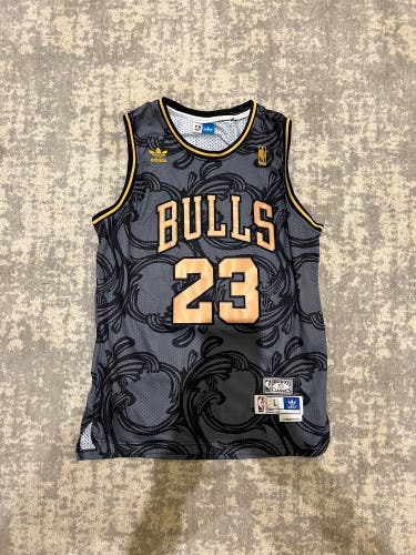 Adult Large Stitched Black Golden Hardwood Classic Soul Swingman Throwback Jersey