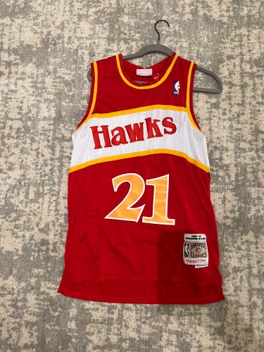 Adult Small Stitched Dominique Wilkins Hawks Jersey