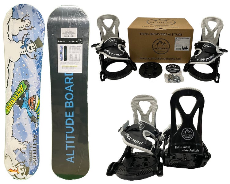BOYS LIL' RIPPER BEGINNER SNOWBOARD 110CM W/ RIPPER MINI BINDINGS SMALL (1K-3K)