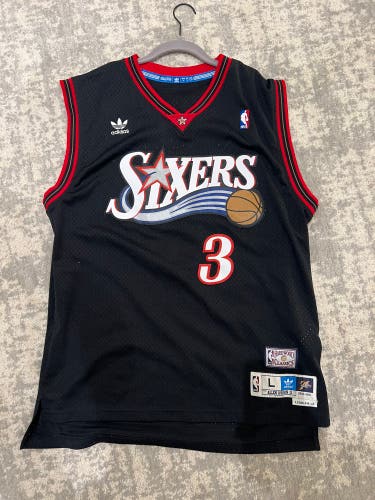 Adult Large Stitched Allen Iverson Sixers Jersey