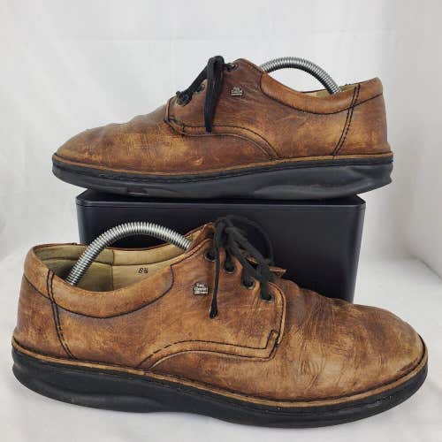 Finn Comfort Shoes Men Size 8.5 Brown Leather Oxford Casual Lace Up Comfort