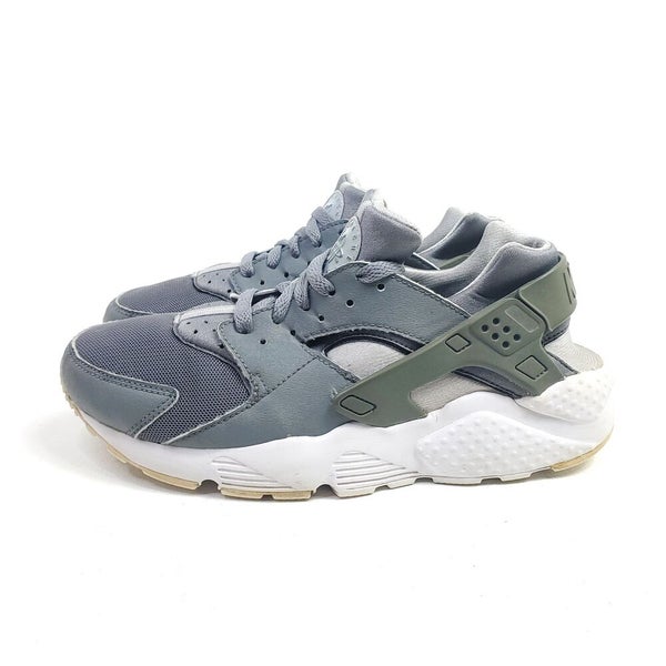 Nike Huarache Run GS Kids Shoes Size 7Y Gray Running Athletic Lace Up |