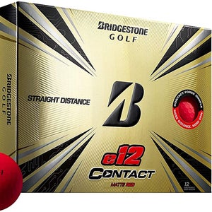 Bridgestone e12 Contact Soft Golf Balls (12pk, MATTE RED, 2021) Soft E-12 NEW