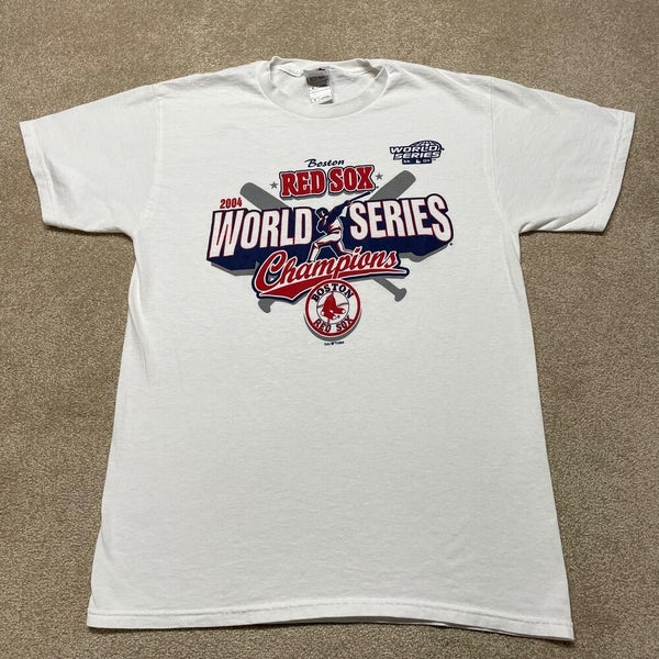 Boston Red Sox T Shirt Men Medium Adult White MLB Baseball 2004 World Series  VTG