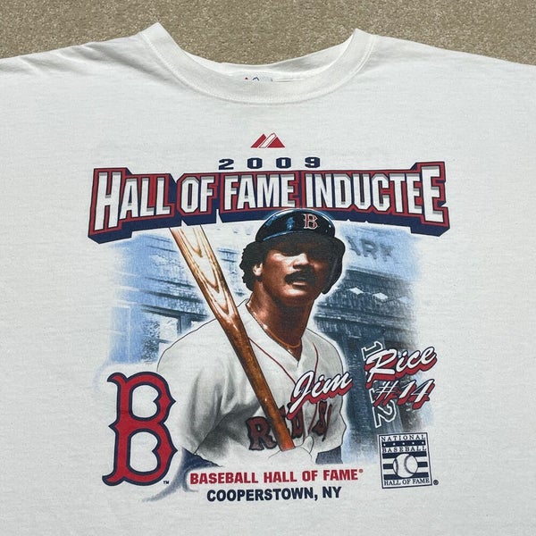 Jim Rice Boston Red Sox T Shirt Men 2XL Adult White Hall Of Fame MLB Baseball