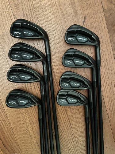 Men's Right Handed Stiff Flex Graphite Shaft Apex CF16 Iron Set