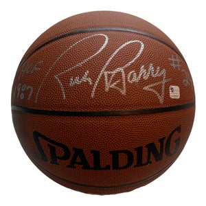 Rick Barry Signed Spalding NBA Basketball G.S. Warriors - COA Global Sticker