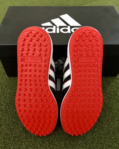 Adidas JR adicross V Junior's Spikeless Golf Shoe Size 3M Black/White/Red