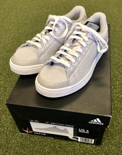 Adidas JR adicross classic Junior's Spikeless Golf Shoe Size 4M Gray/White