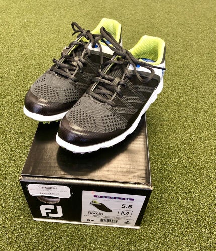 Brand New In Box FootJoy Sport SL Women's Golf Shoe Size 5.5M Black/Grey/Lime
