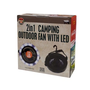 New 2 in 1 Camping Outdoor Fan with LED Light