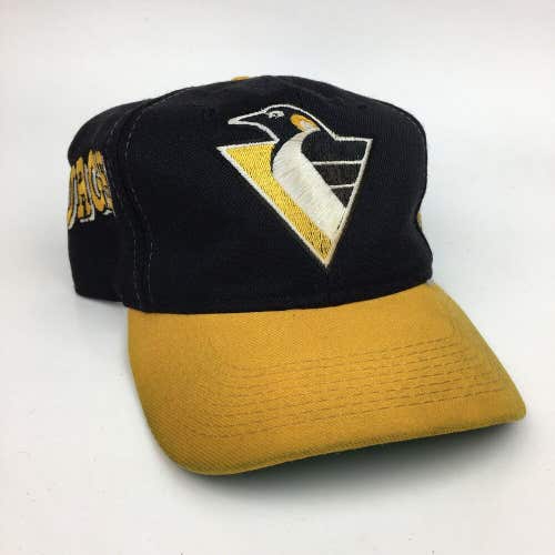 Vinage 90s Pittsburgh Penguins Sports Specialties Wave Snapback Hat Center Ice
