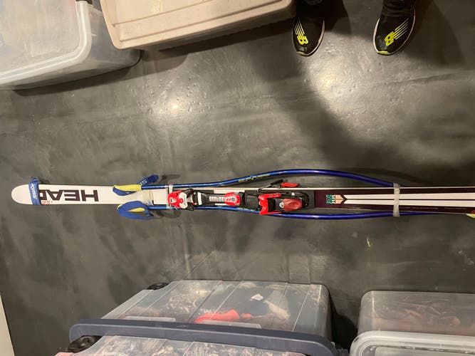 (LIKE NEW) Unisex 2016 HEAD 203 cm Racing World Cup Rebels i.SG RD Skis With Bindings and Poles