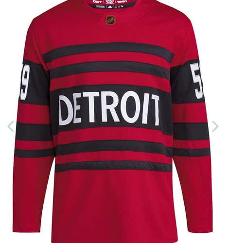 Detroit Red Wings Reverse Retro. New In Bag.  Size 52 Men's Authentic Adidas Jersey (#59 Bertuzzi)