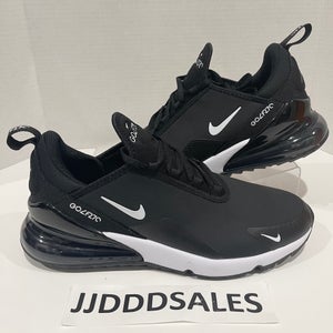 Nike Air Max 270 G Spikeless Golf Shoes CK6483-001 Black White Men's Size 9 NEW