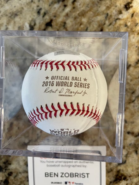Ben Zobrist Signed 2016 World Series Baseball 2016 WS MVP Inscribed Chicago  Cubs