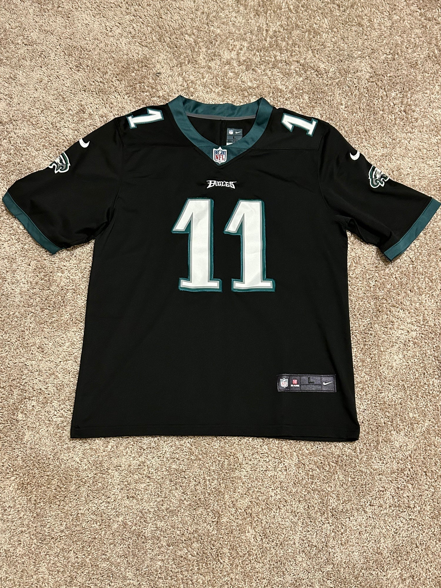 Youth Philadelphia Eagles #11 A. J. Brown Grey Inverted Legend Stitched  Football Jersey on sale,for Cheap,wholesale from China