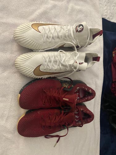 Florida State Seminoles Cleat (12.5) And Shoe (13)